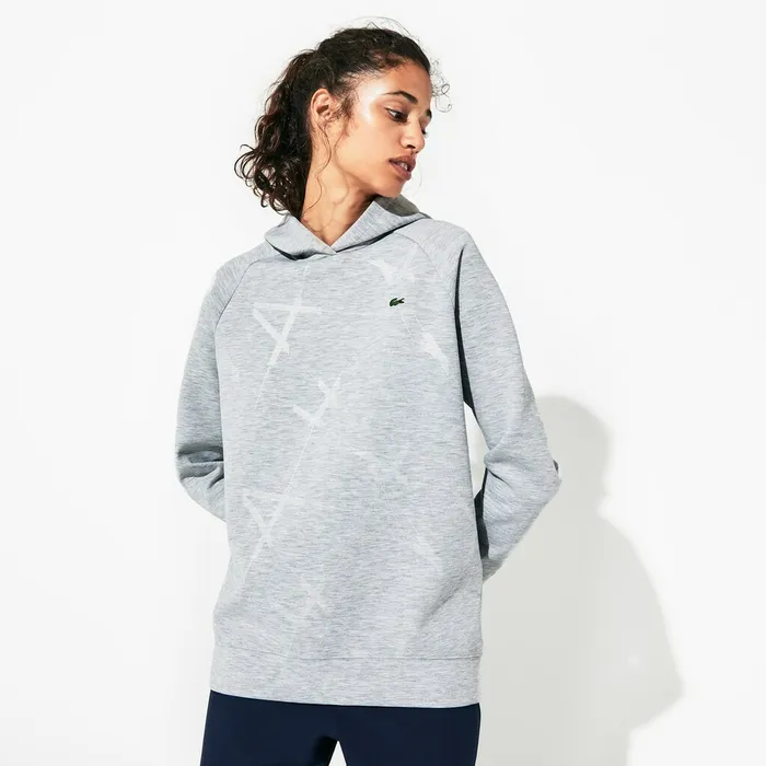 SPORT Printed Fleece Tennis Sweatshirt Grey Chine Womens Lacoste Sweaters and Sweatshirts Gift Ideas SPORT Printed Fleece Tennis Sweatshirt Grey Chine Womens Lacoste Sweaters and Sweatshirts Gift Ideas