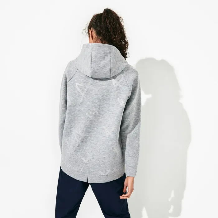 SPORT Printed Fleece Tennis Sweatshirt Grey Chine Womens Lacoste Sweaters and Sweatshirts Gift Ideas