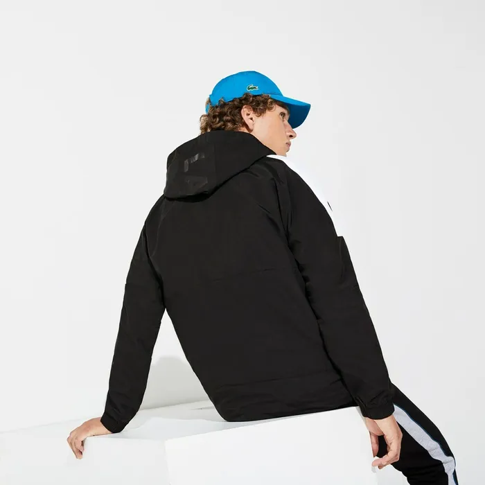 SPORT Pullover Windbreaker BlackBlueWhite Mens Lacoste Jackets and Coats Online