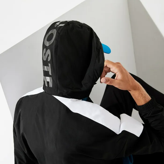 SPORT Pullover Windbreaker BlackBlueWhite Mens Lacoste Jackets and Coats Online