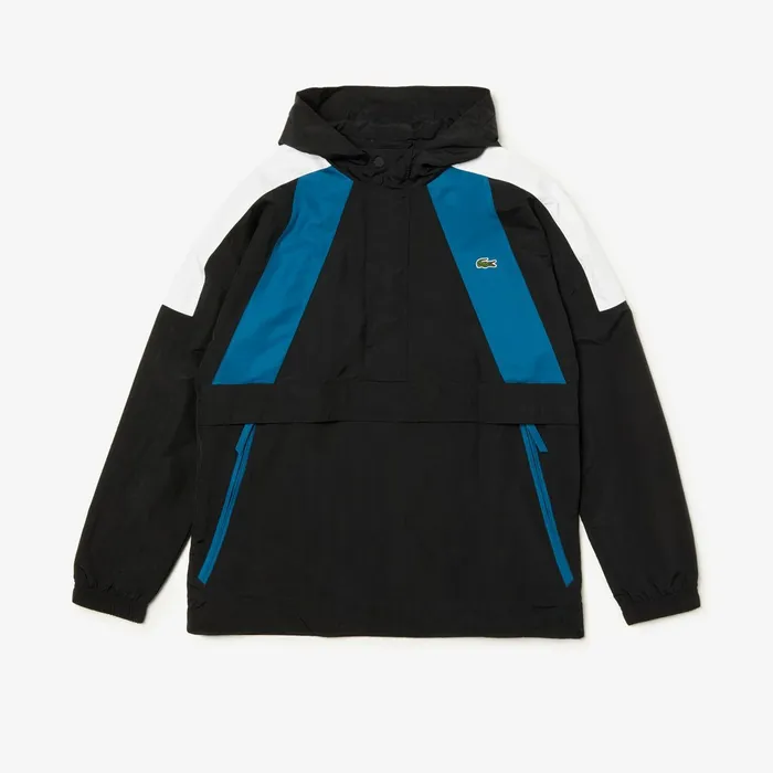 SPORT Pullover Windbreaker BlackBlueWhite Mens Lacoste Jackets and Coats Online