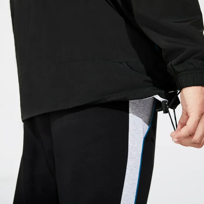 SPORT Pullover Windbreaker BlackBlueWhite Mens Lacoste Jackets and Coats Online
