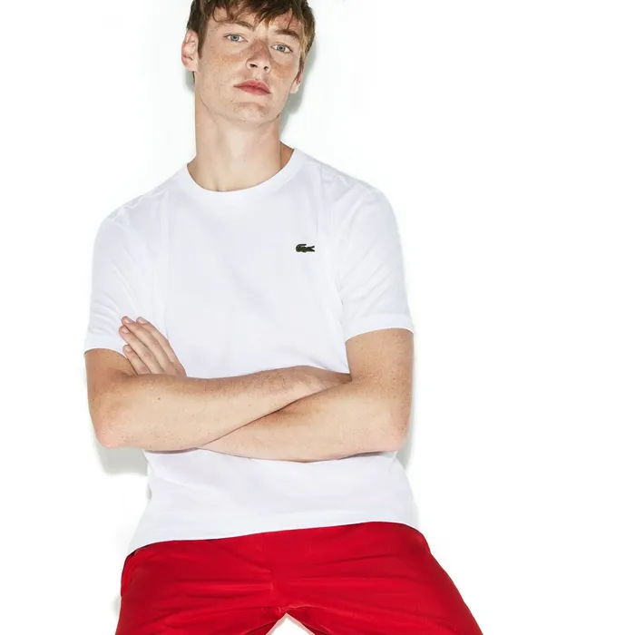 SPORT Regular Fit Ultra Dry Performance Tshirt White Mens Lacoste TShirts For Sale Online