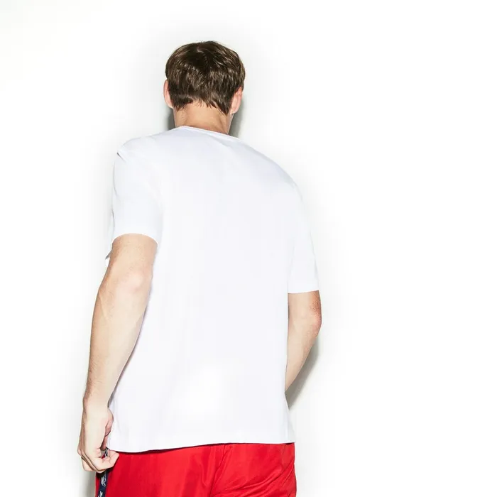 SPORT Regular Fit Ultra Dry Performance Tshirt White Mens Lacoste TShirts For Sale Online