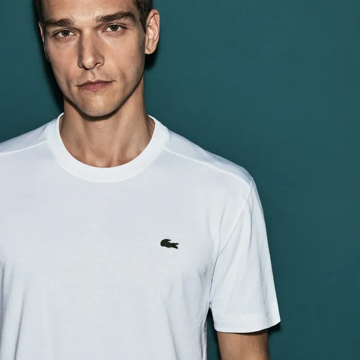 SPORT Regular Fit Ultra Dry Performance Tshirt White Mens Lacoste TShirts For Sale Online