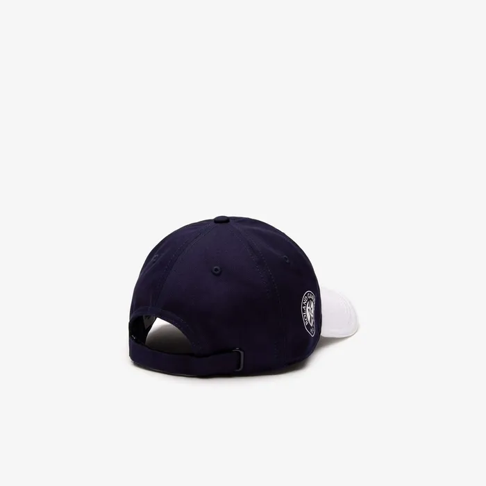 SPORT Roland Garros Edition BiColor Print Cap Navy BlueWhite Mens Lacoste Caps and Hats Gift Ideas