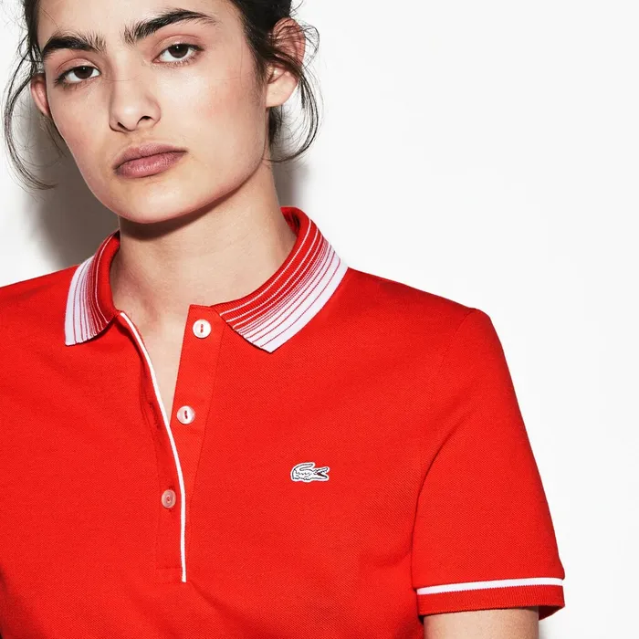 SPORT RolandGarros Edition Polo RedWhite Womens Lacoste Polos Near Me