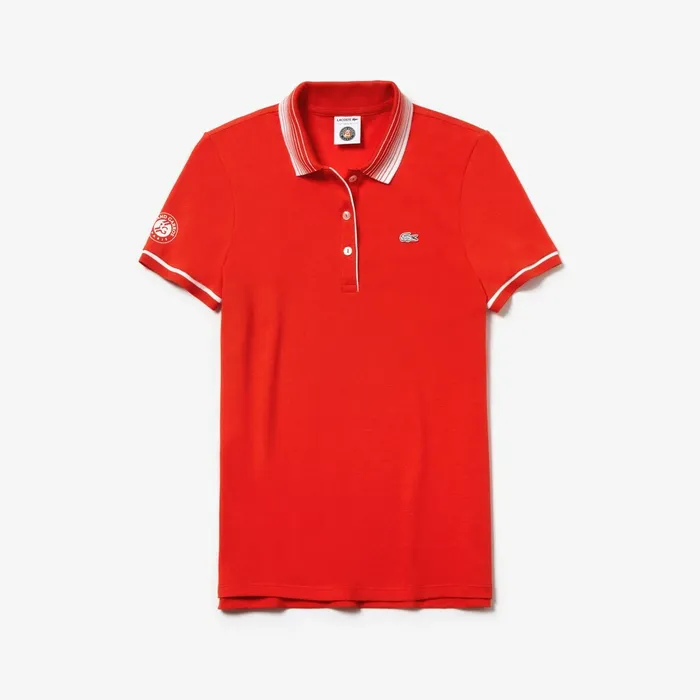 SPORT RolandGarros Edition Polo RedWhite Womens Lacoste Polos Near Me