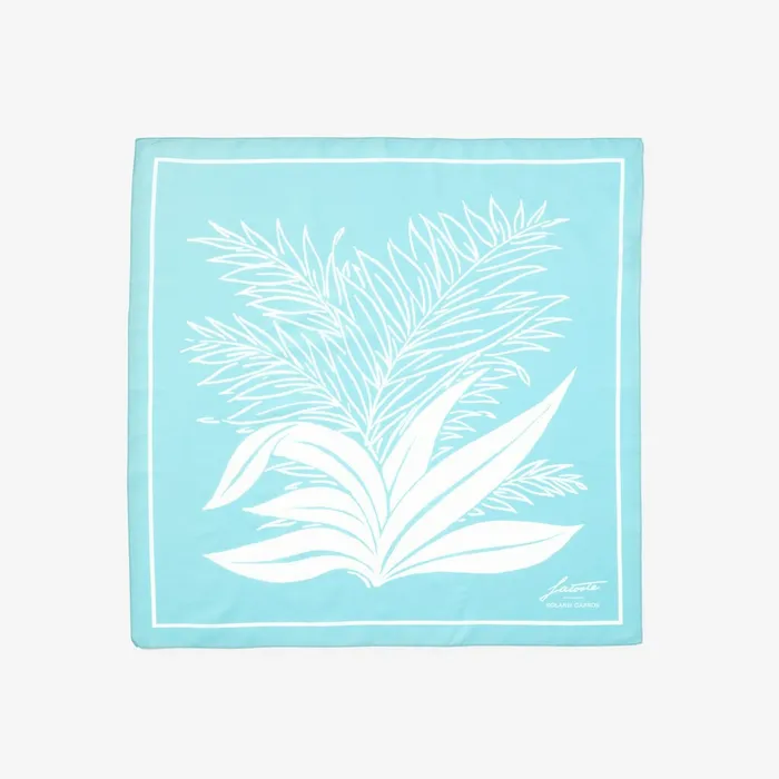 SPORT Roland Garros Edition Print Cotton Bandana TurquoiseWhite Mens Lacoste Caps and Hats Outlet