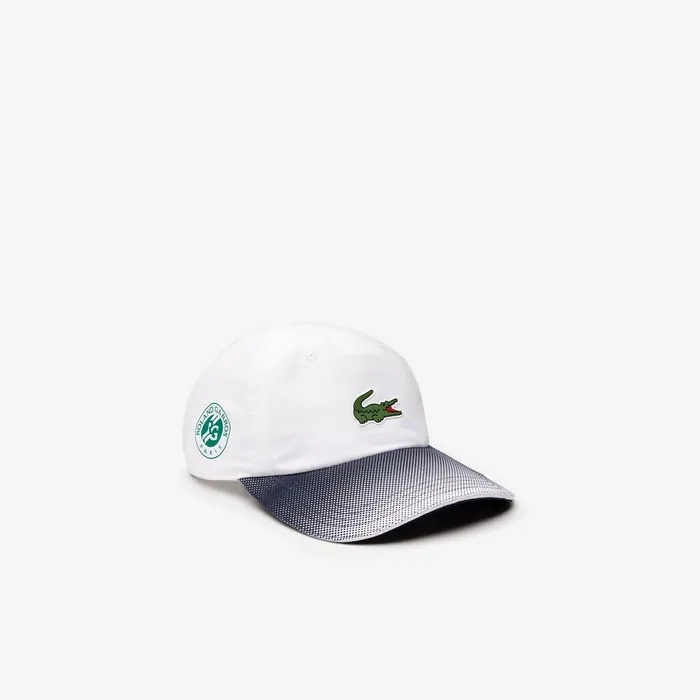 SPORT Roland Garros Ombr Cap WhiteNavy Blue Mens Lacoste Caps and Hats Shop Online