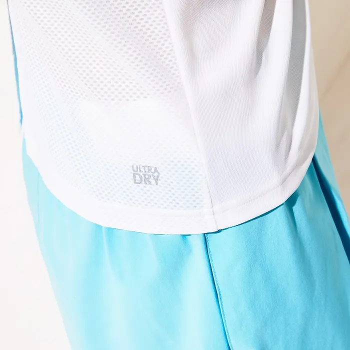 SPORT Roland Garros OmbrPrint Polo Shirt WhiteTurquoiseGreen Womens Lacoste Polos Popular