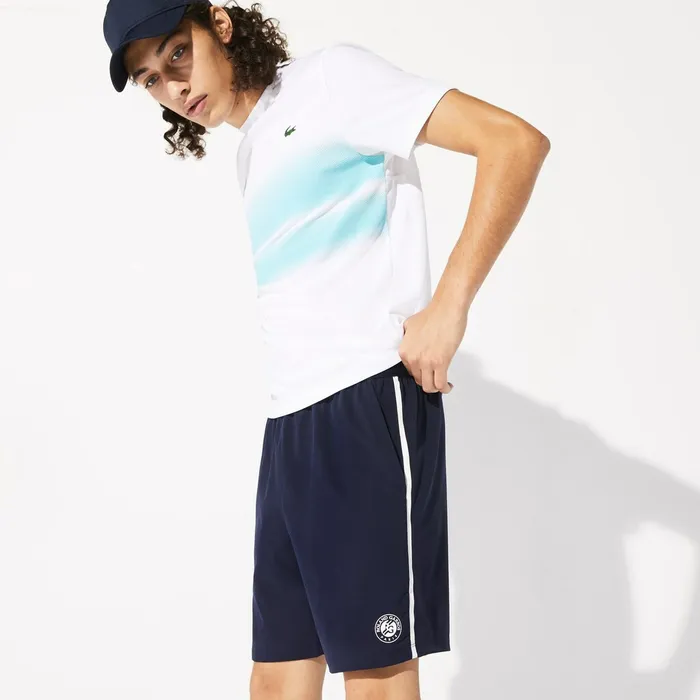 SPORT Roland Garros Shorts Navy BlueWhite Mens Lacoste Pants and Shorts Online Store SPORT Roland Garros Shorts Navy BlueWhite Mens Lacoste Pants and Shorts Online Store