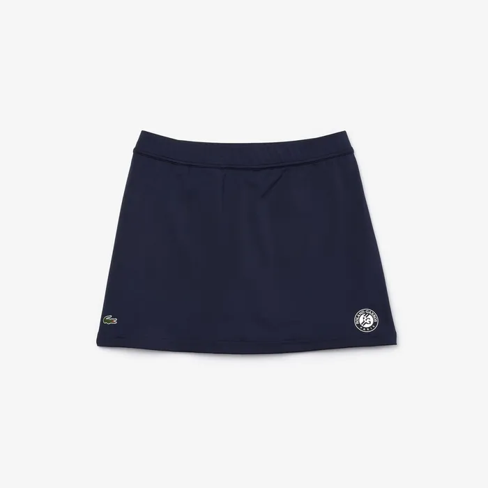 SPORT Roland Garros Stretch Miniskirt Navy BlueWhite Womens Lacoste Dresses and Skirts Outlet