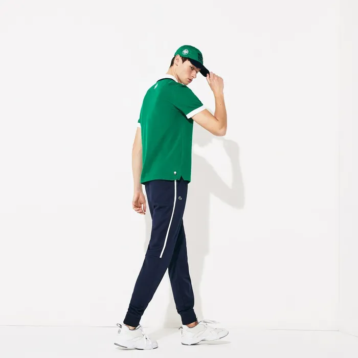 SPORT Roland Garros Track Pants Navy BlueWhite Mens Lacoste Tracksuits Online Store