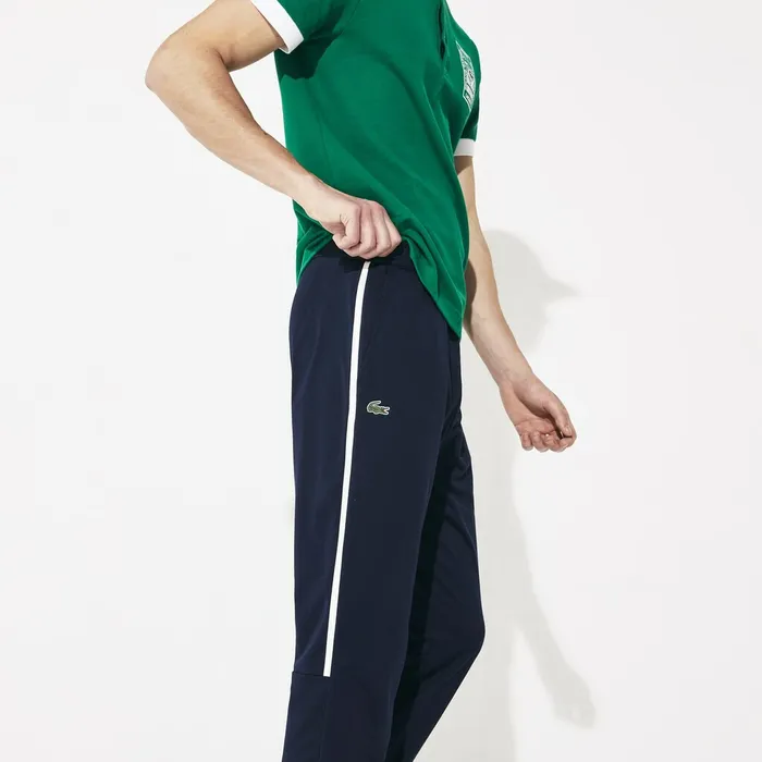 SPORT Roland Garros Track Pants Navy BlueWhite Mens Lacoste Tracksuits Online Store