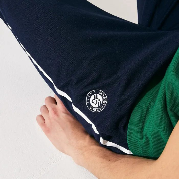SPORT Roland Garros Track Pants Navy BlueWhite Mens Lacoste Tracksuits Online Store