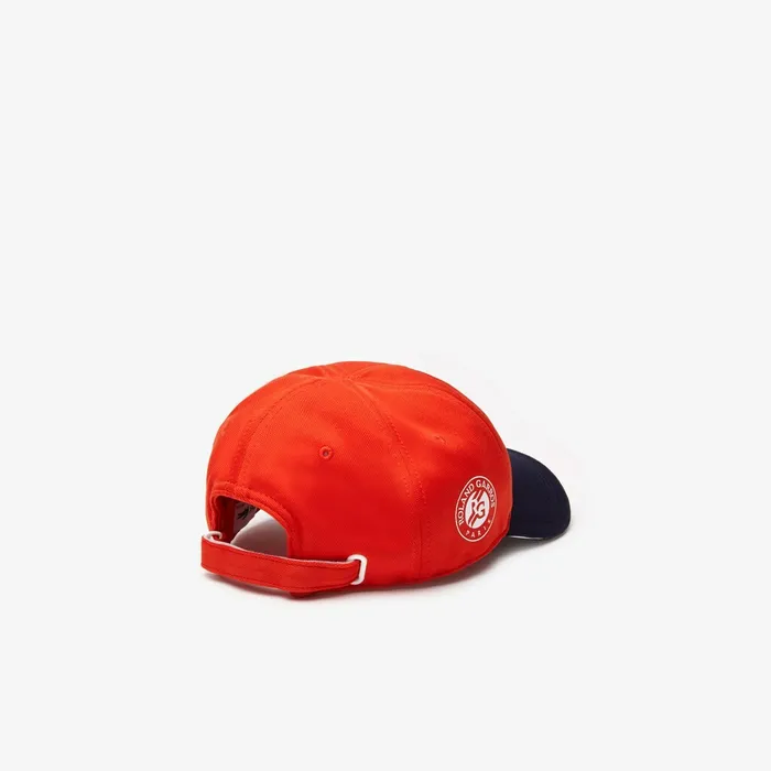 SPORT Roland Garros TwoTone Piqu Cap RedNavy BlueWhite Mens Lacoste Caps and Hats Cheap On Sale
