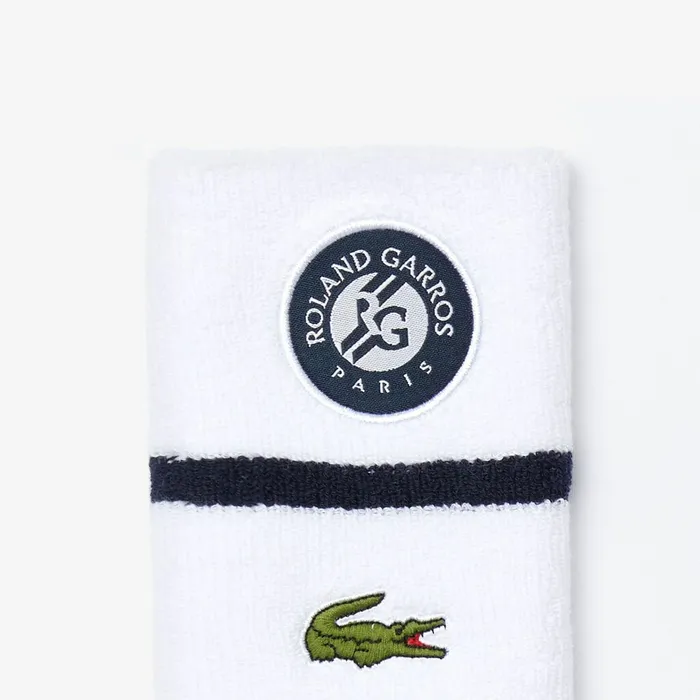 SPORT Roland Garros Wristbands WhiteNavy BlueWhite Mens Lacoste Caps and Hats For Sale Online