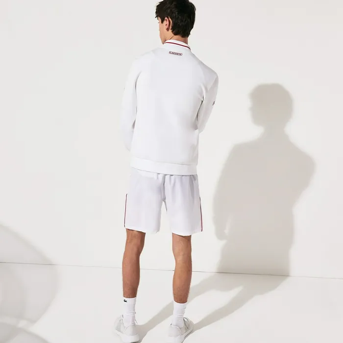 SPORT Roland Garros x Novak Djokovic Jacket WhiteRed Mens Lacoste Sweatshirts Shop Online