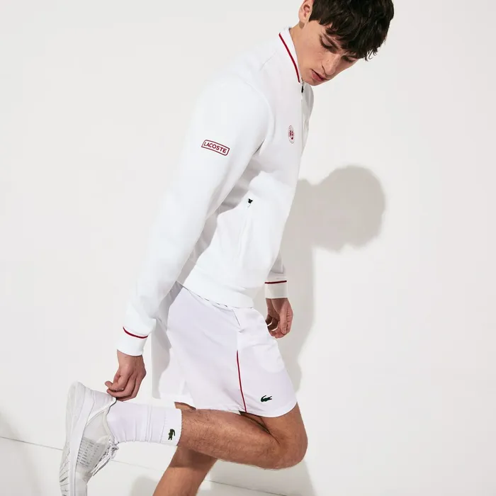 SPORT Roland Garros x Novak Djokovic Jacket WhiteRed Mens Lacoste Sweatshirts Shop Online