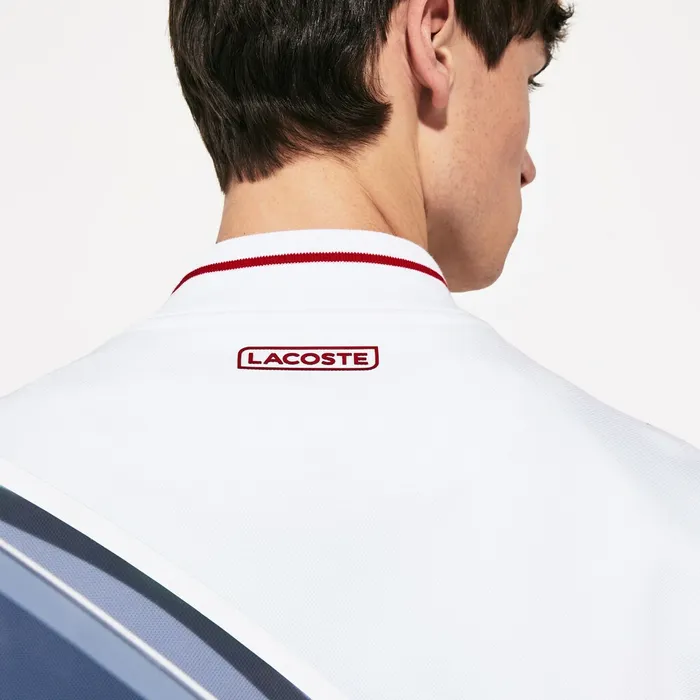 SPORT Roland Garros x Novak Djokovic Jacket WhiteRed Mens Lacoste Sweatshirts Shop Online
