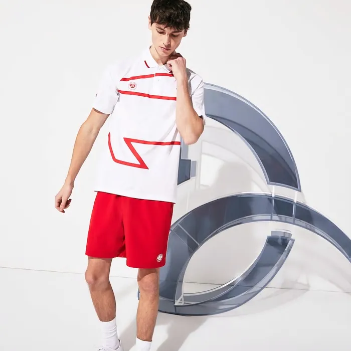 SPORT Roland Garros x Novak Djokovic Polo Shirt WhiteRed Mens Lacoste Polos For Sale SPORT Roland Garros x Novak Djokovic Polo Shirt WhiteRed Mens Lacoste Polos For Sale
