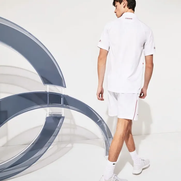SPORT Roland Garros x Novak Djokovic Shorts WhiteRed Mens Lacoste Pants and Shorts Shop Online