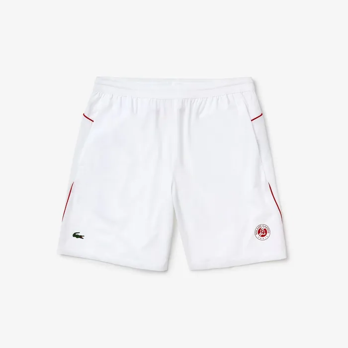 SPORT Roland Garros x Novak Djokovic Shorts WhiteRed Mens Lacoste Pants and Shorts Shop Online