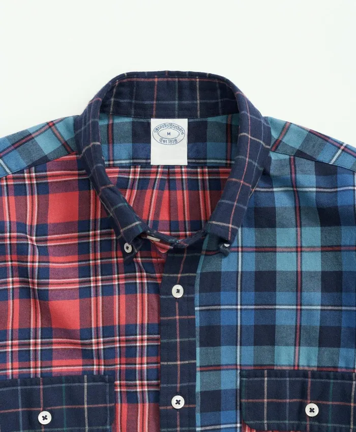 Sport Shirts Men Brooks Brothers Archival Brushed Twill Fun Tartan Shirt Multi