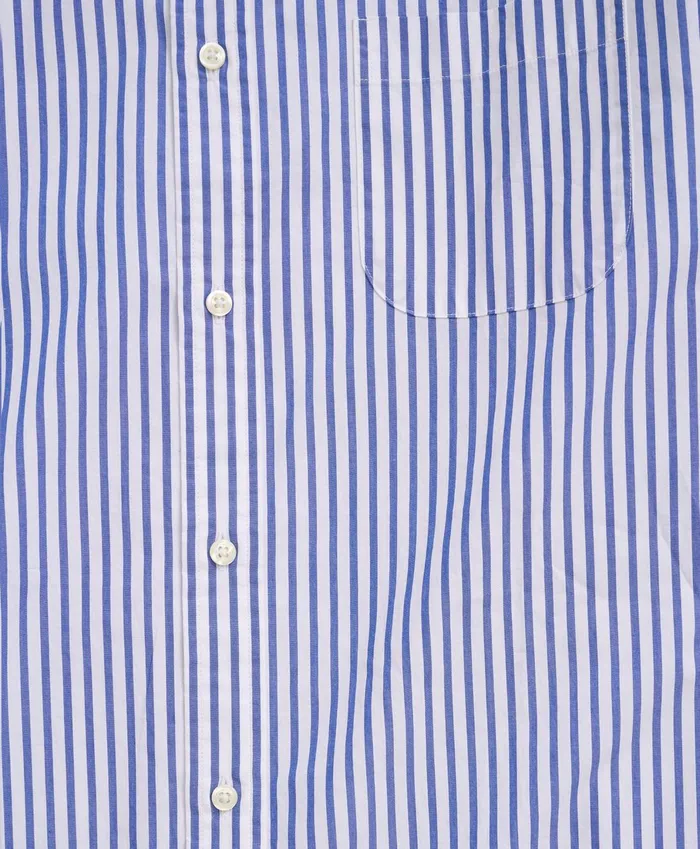 Sport Shirts Men Brooks Brothers Big andamp Tall Friday Shirt Poplin Bengal Stripe Blue