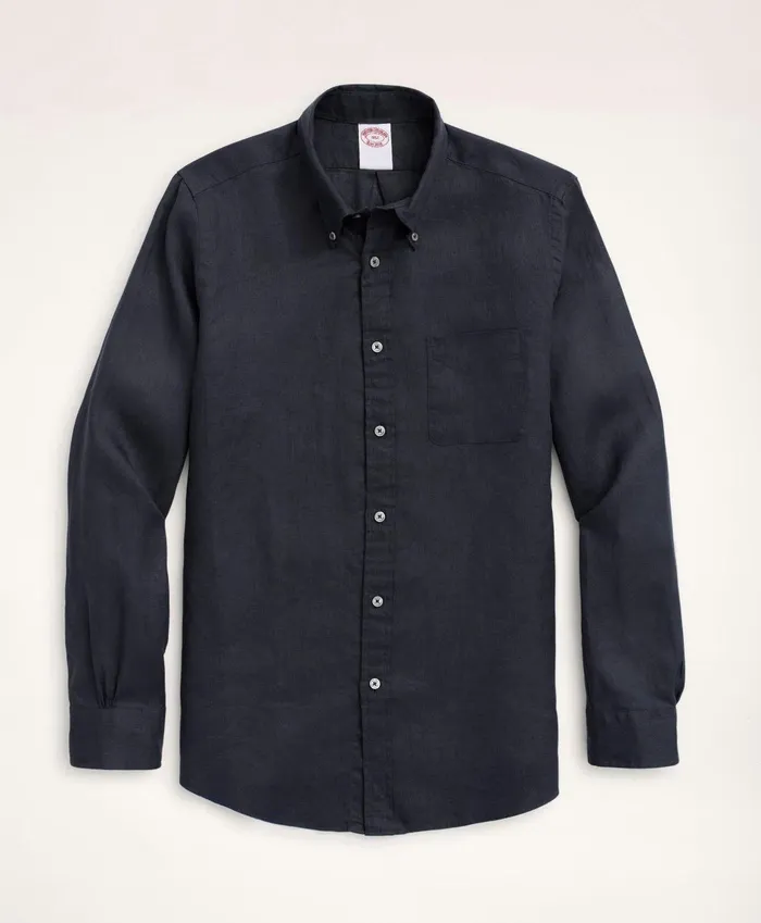 Sport Shirts Men Brooks Brothers Big andamp Tall Sport Shirt Irish Linen Black
