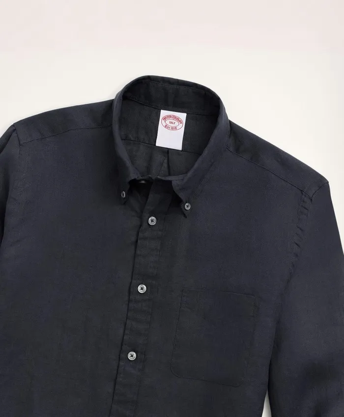 Sport Shirts Men Brooks Brothers Big andamp Tall Sport Shirt Irish Linen Black