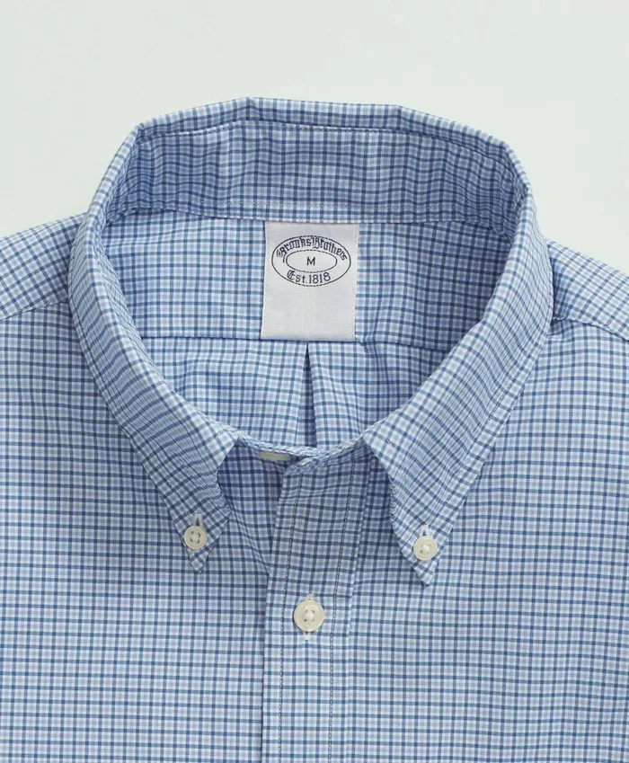 Sport Shirts Men Brooks Brothers Brooks Brothers Stretch Performance Series Check Sport Shirt Blue