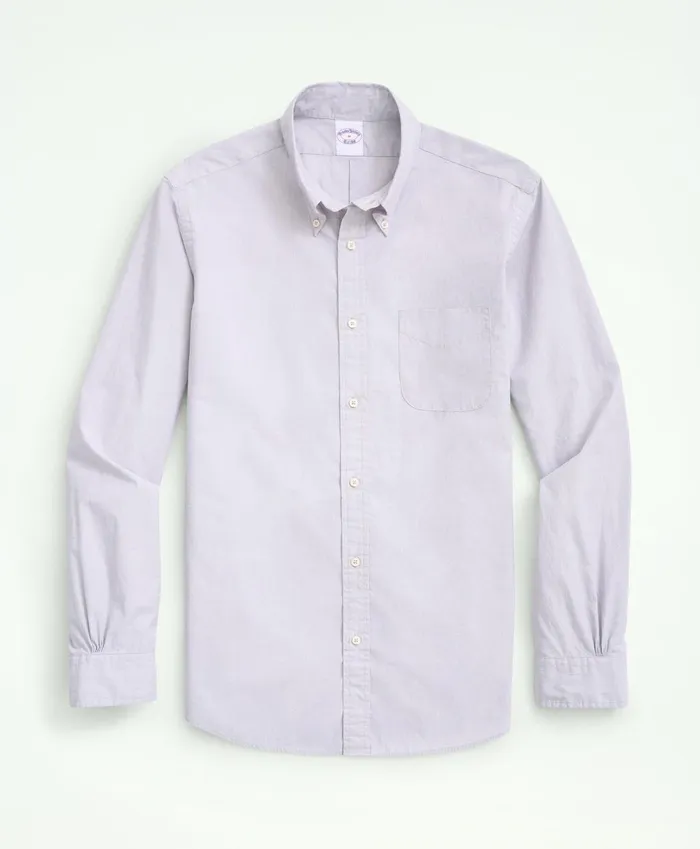 Sport Shirts Men Brooks Brothers Friday Shirt Poplin EndOnEnd Grey