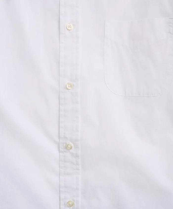 Sport Shirts Men Brooks Brothers Friday Shirt Poplin EndOnEnd White
