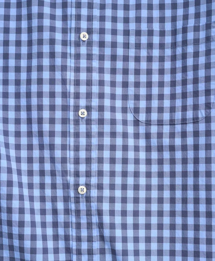 Sport Shirts Men Brooks Brothers Friday Shirt Poplin Gingham Blue