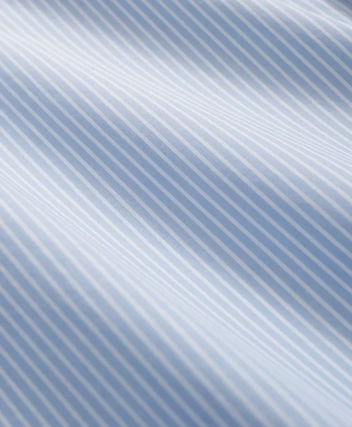 Sport Shirts Men Brooks Brothers Friday Shirt Poplin MiniStriped Light Blue
