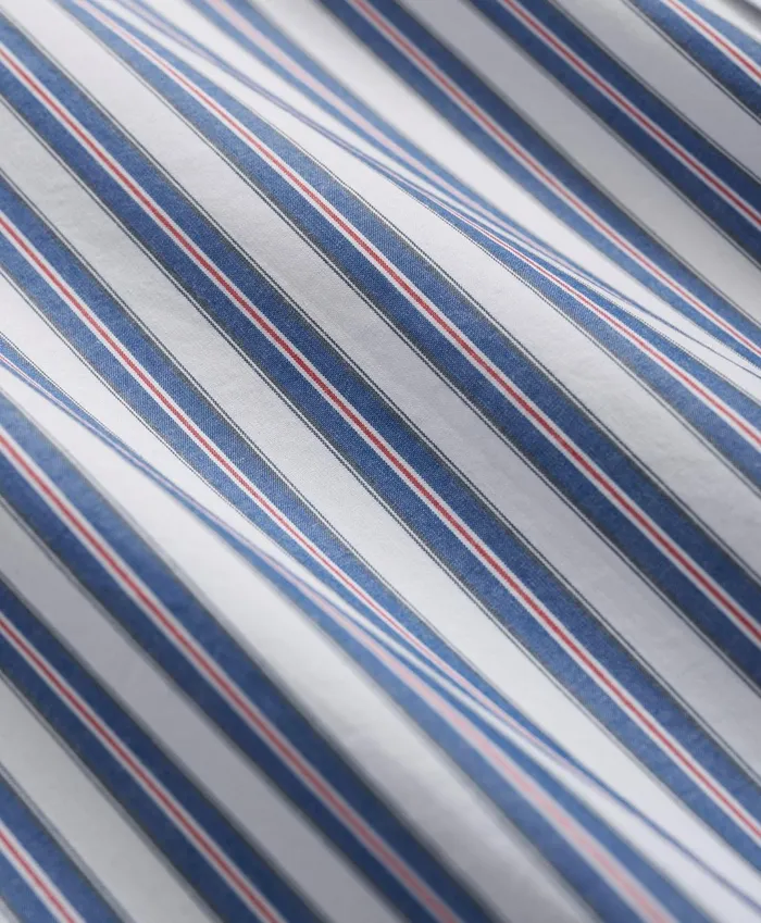 Sport Shirts Men Brooks Brothers Friday Shirt Poplin MultiStriped Navy Multi