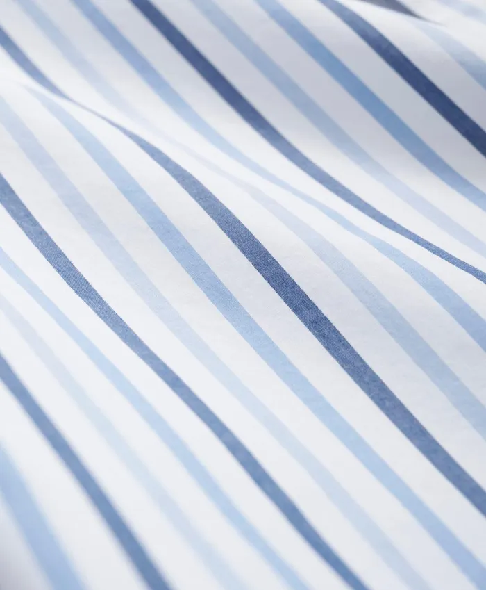 Sport Shirts Men Brooks Brothers Friday Shirt Poplin Striped Blue