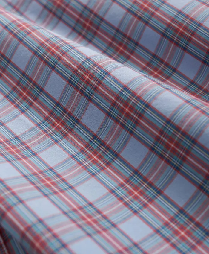 Sport Shirts Men Brooks Brothers Friday Shirt Poplin Tattersall Light Blue