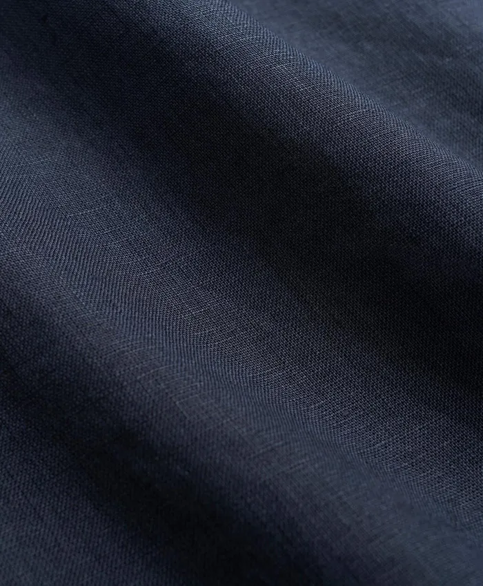 Sport Shirts Men Brooks Brothers Irish Linen Camp Collar ShortSleeve Sport Shirt Navy