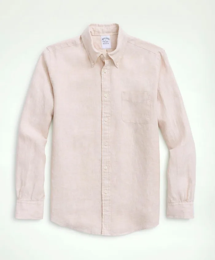 Sport Shirts Men Brooks Brothers Irish Linen Sport Shirt Beige