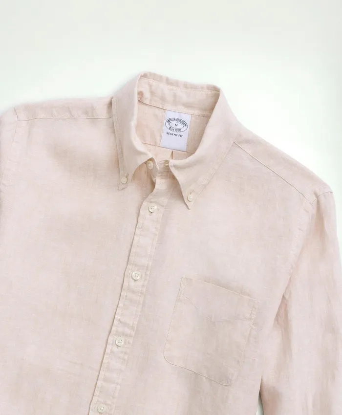 Sport Shirts Men Brooks Brothers Irish Linen Sport Shirt Beige