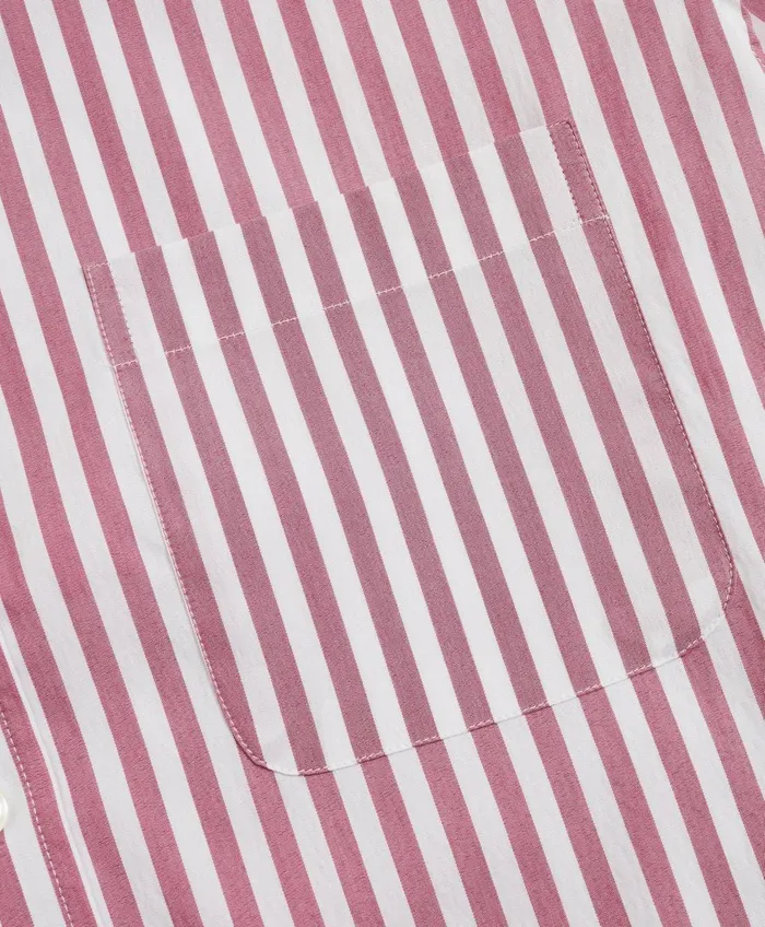 Sport Shirts Men Brooks Brothers Milano SlimFit Sport Shirt Brooks Brothers Stretch Performance Series With Coolmax Stripe Pink