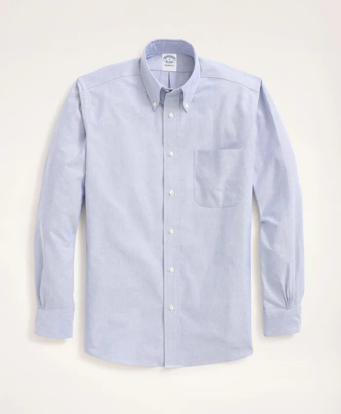 Sport Shirts Men Brooks Brothers Original Polo ButtonDown Oxford Shirt Blue