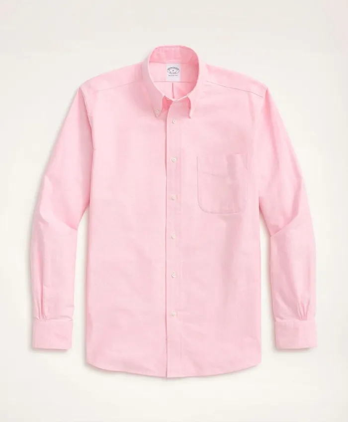 Sport Shirts Men Brooks Brothers Original Polo ButtonDown Oxford Shirt Pink