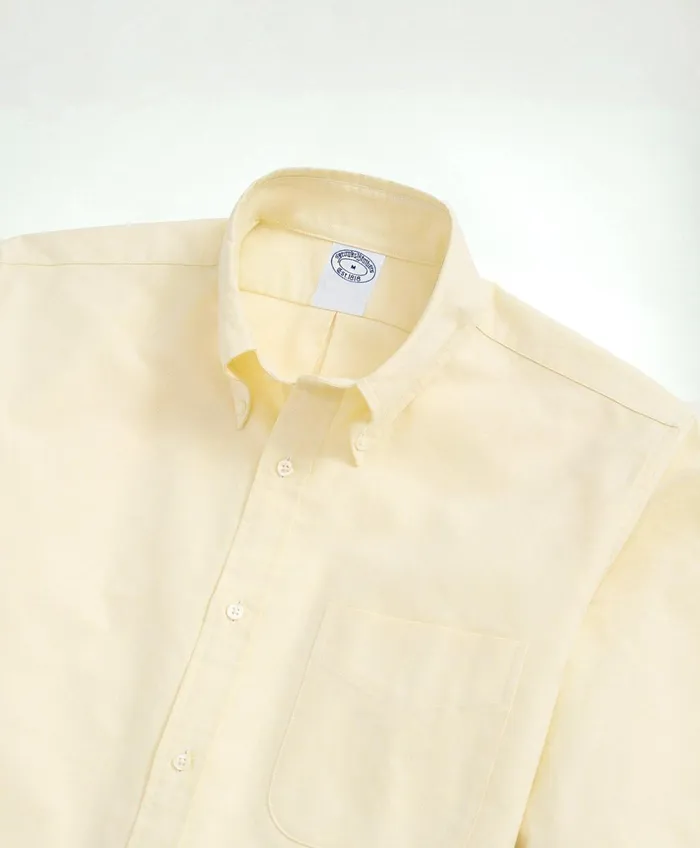 Sport Shirts Men Brooks Brothers Original Polo ButtonDown Oxford Shirt Yellow
