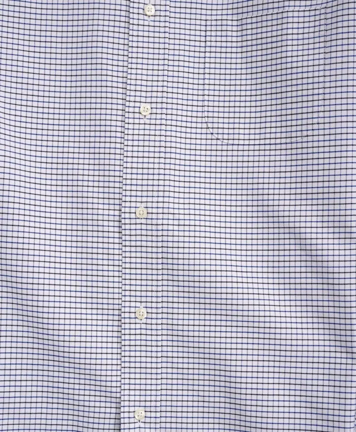 Sport Shirts Men Brooks Brothers Original Polo ButtonDown Oxford Tattersall Bluenavy