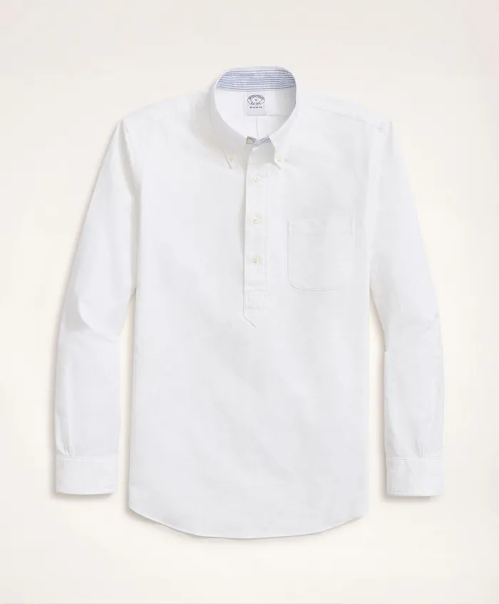 Sport Shirts Men Brooks Brothers Regent RegularFit Original Oxford Popover Shirt White