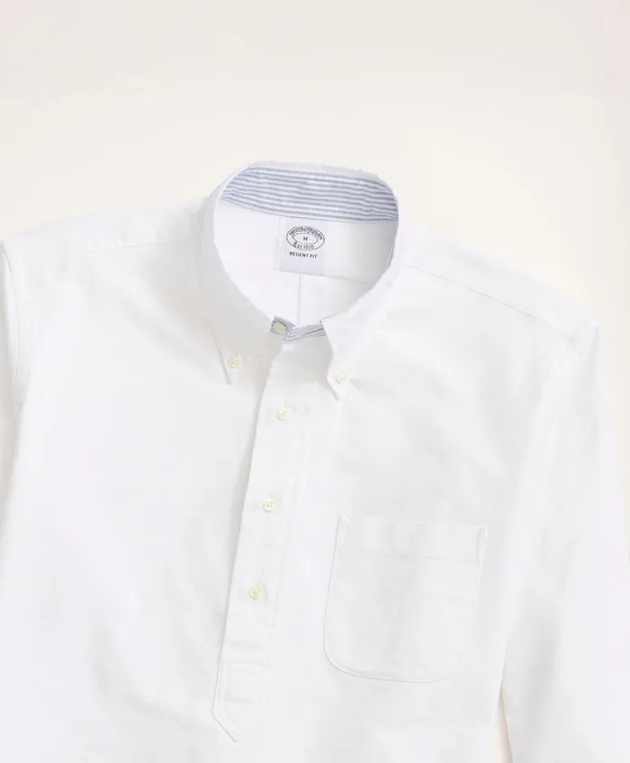 Sport Shirts Men Brooks Brothers Regent RegularFit Original Oxford Popover Shirt White